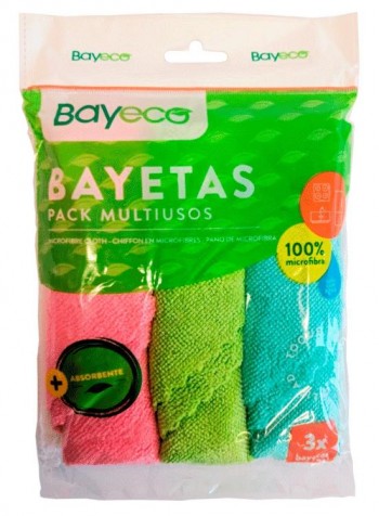 BAYETAS HOGAR 3U.(MUEBLES, CRISTALES Y MULTIUSOS)