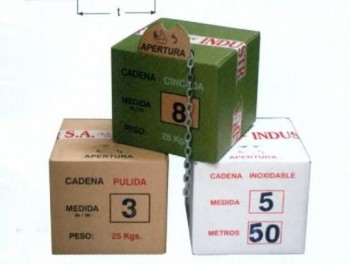 CADENA ZINC. 4,0MM. C/25K.CAJA 84M.