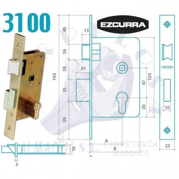 CERRADURA EZCURRA 3100/50 F/LTDO.