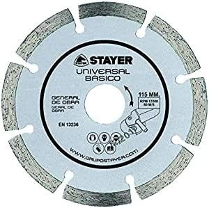 DISCO DIAMANTE UNIVERSAL BASICO 115MM STAYER