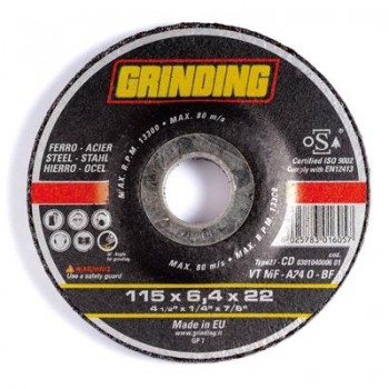 DISCO DESBASTE  GRINDING 115X6,4X22 HIERRO