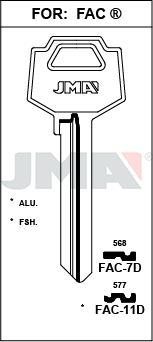 FAC11D JMA ALUMINIO LLAVE