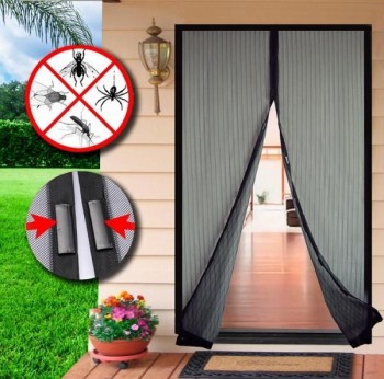 MOSQUITERA PUERTA IMAN NEGRO 100X210