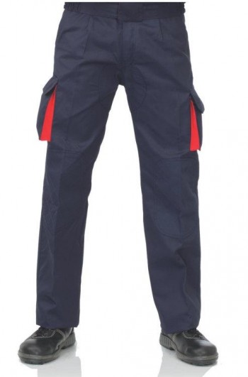 PANTALON CARGO BICOLOR MARIN/ROJO L5000 T40