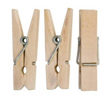 PINZA ROPA MADERA MUELLE 7V 20U.