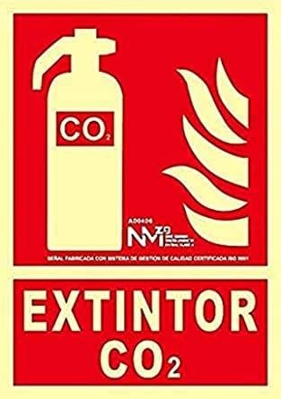 SEÑAL PVC 21X30 EXTINTOR CO2