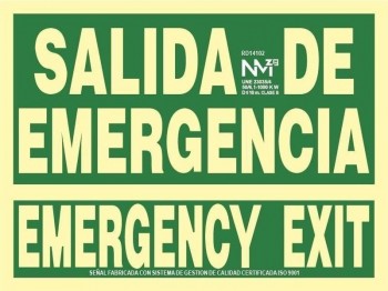 SEÑAL LUM. SALIDA EMERGENCIA -EMERGENCY