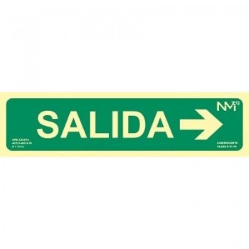 SEÑAL LUM. SALIDA+FLECHA DCHA. 10.5X40.2